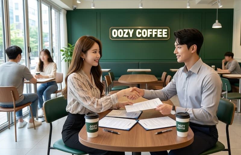 (우지커피) 테이크아웃 최적화 동선! 점심 피크타임 회전율 동네 최고 수준.