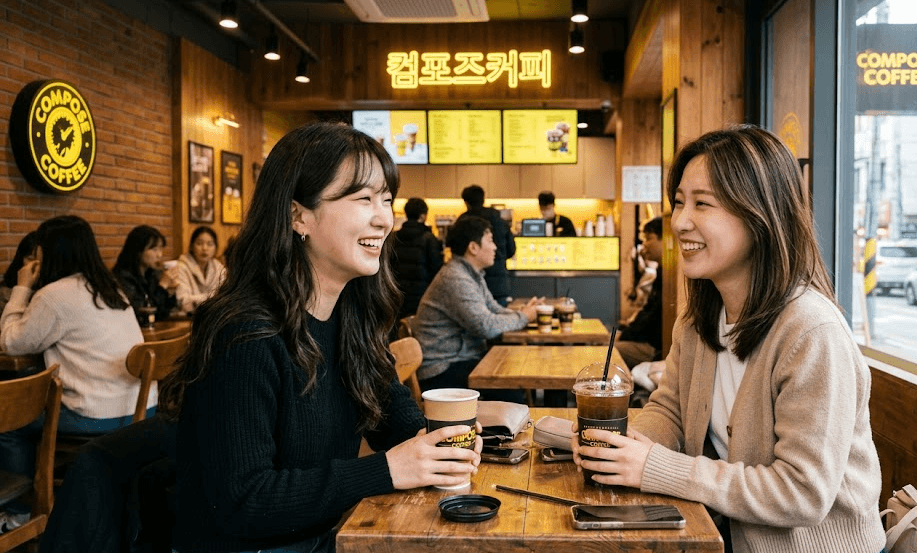 인천 컴포즈커피)) 사거리 대로변 특급입지, 월순이익 500만!!